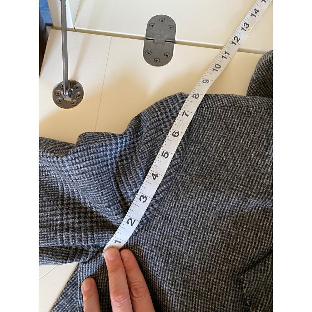 allsaints check monument wool coat sz us 4 gray check houndstooth italian cloth - Picture 13 of 17